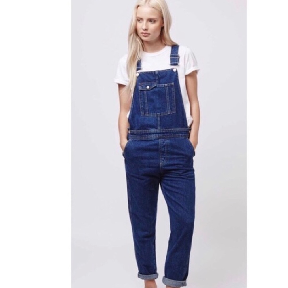 Topshop Blue Denim Overalls
